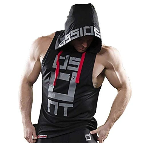 Buy The Hanger Bodybuilding Stringer Hoodie Tank Tops For Men Gym Vest Printed Top Stringers Pack Xx Large Black Online in India Khojle