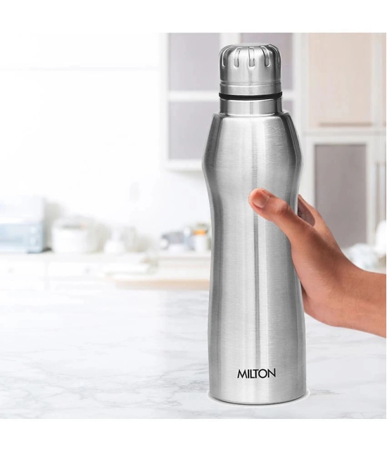 Milton Elate 1000 Stainless Steel Water Bottle, Set of 3, 880 ml Each, Silver - Silver