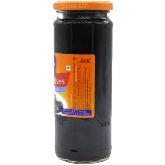 American Garden Blk Whole Olives, 450 Gm