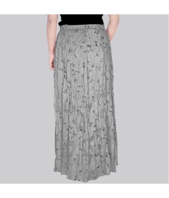 Sttoffa - Grey Rayon Women's Broomstick Skirt ( Pack of 1 ) - None