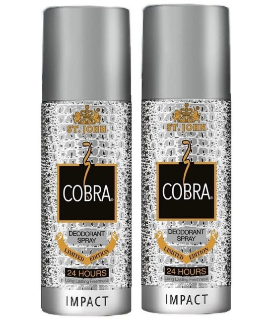 St. John Cobra Impact 150ml *2 Long Lasting Deodorant Spray for Men 150 ml ( Pack of 2 )