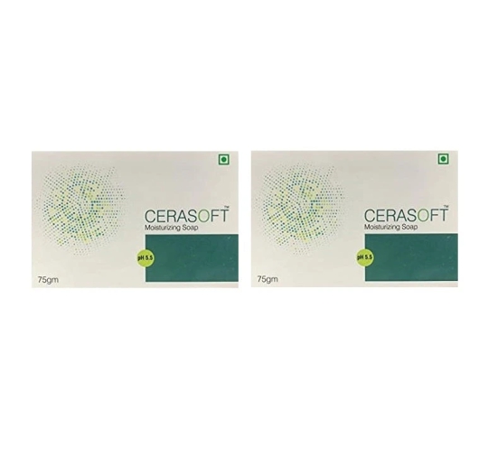 Cerasoft Moisturising Soap 75gm, Pack of 2