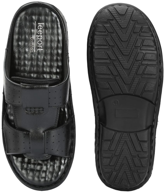 Leeport - Black Mens Sandals - None