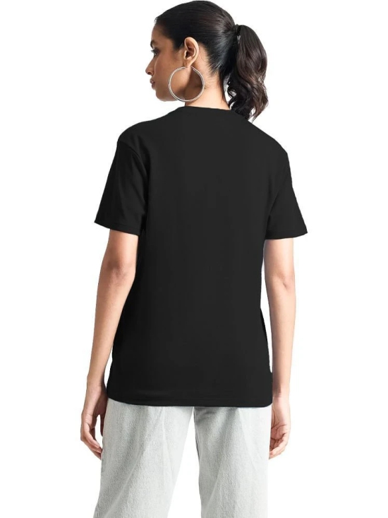 Leotude Black Polyester Loose Fit Womens T-Shirt ( Pack of 1 ) - None