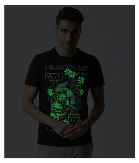 Huetrap Cotton Black Printed T-Shirt - None