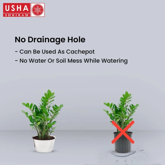 USHA SHRIRAM Stainless Steel Flower Pot, Rust Resistant, Sustainable, for Office, Living Room, Desk Indoor Plants, 400ml-USHA SHRIRAM Stainless Steel Flower Pot | Rust Resistant | Home Décor | S