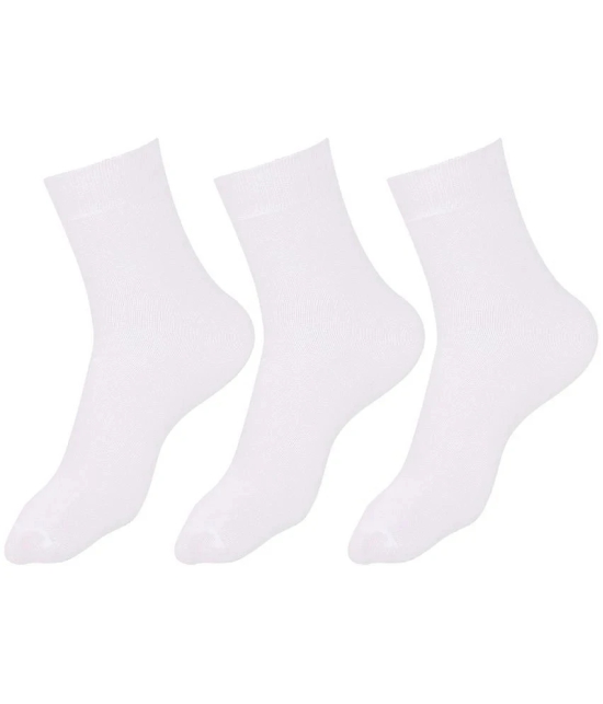 Dollar - White Cotton Boys School Socks ( Pack of 3 ) - Free Size