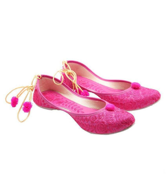 Raj Pink Ethnic Footwear - None