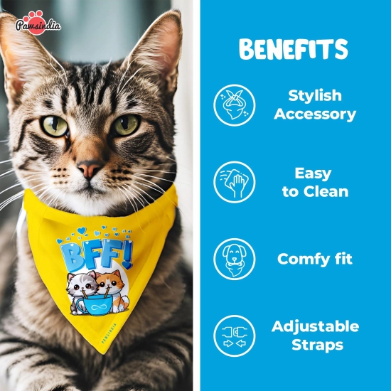 PawsIndia Cat Bandana - Cute From All Angles-X-Small