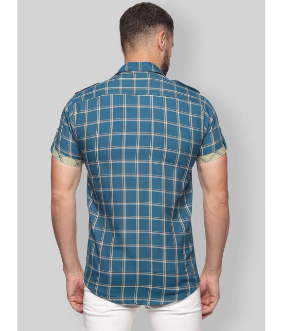 YHA - Teal 100% Cotton Regular Fit Mens Casual Shirt ( Pack of 1 ) - None