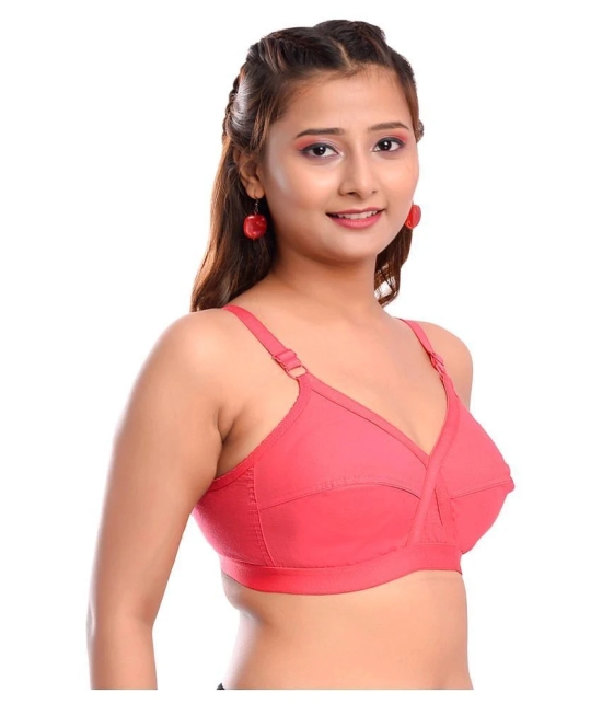 Elina Pack of 2 Cotton Non Padded Womens Everyday Bra ( Multi Color ) - 44D