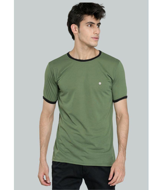 LEEBONEE - Green Cotton Blend Regular Fit Men's T-Shirt ( Pack of 1 ) - None