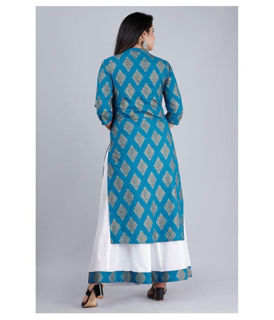 MAUKA Cotton Kurti With Sharara And Gharara - Stitched Suit Single - XXL