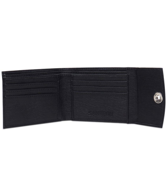 samtroh - Black PU Men's Regular Wallet ( Pack of 1 ) - Black