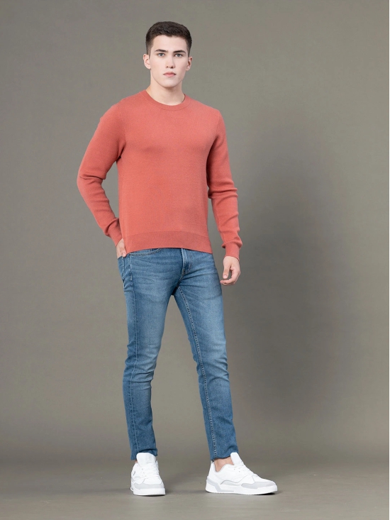 RedTape Round Neck Solid Sweater for Men | Essential Comfort for Every Day