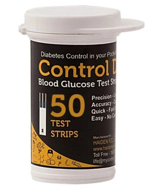 Control D Blood Glucose Monitor(Pack of 50 Strips, Black)