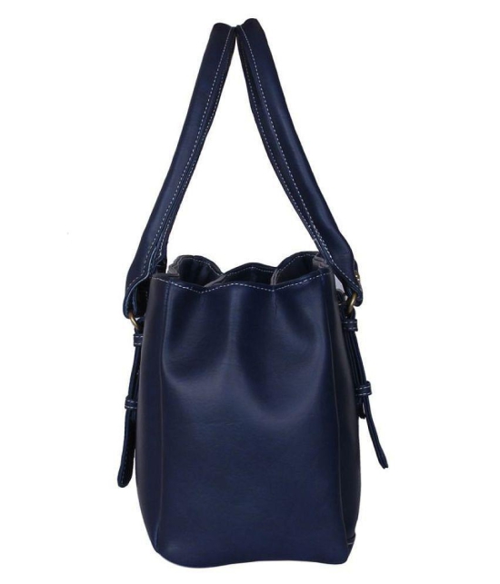 Fostelo -   Blue Faux Leather Shoulder Bag - Blue