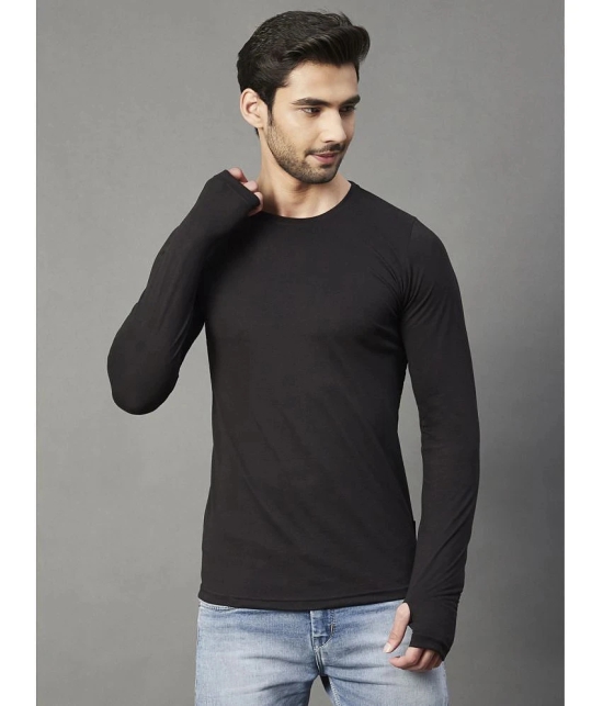 Rigo - Cotton Slim Fit Black Mens T-Shirt ( Pack of 1 ) - None