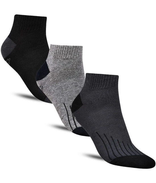 Dollar - Cotton Mens Solid Multicolor Ankle Length Socks ( Pack of 3 ) - Multicolor