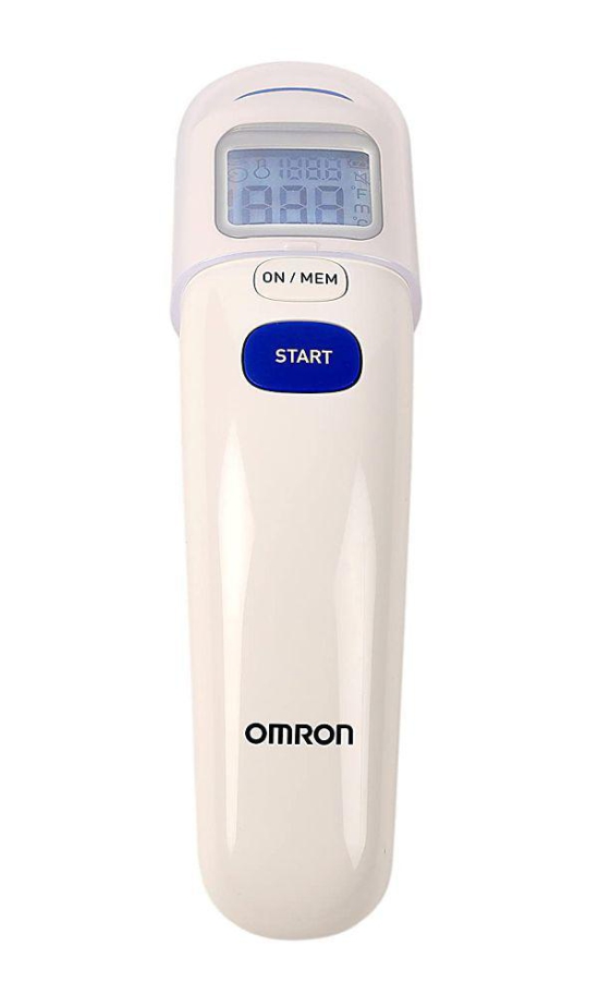 Omron MC 720 Non Contact Digital Infrared Forehead Thermometer With 1 Second Quick Measurement, 3 in 1 Measurement Mode, Auto On/off & Backlight