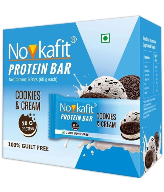 Novkafit 20g Delicious Cookies & Cream Protein Bar - 360 g