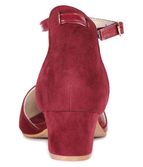 MARC LOIRE - Maroon Women's Sandal Heels - None