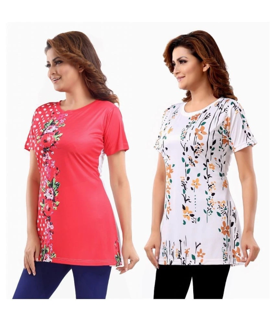 Meher Impex - Pink Polyester Womens A-Line Top ( Pack of 2 ) - M