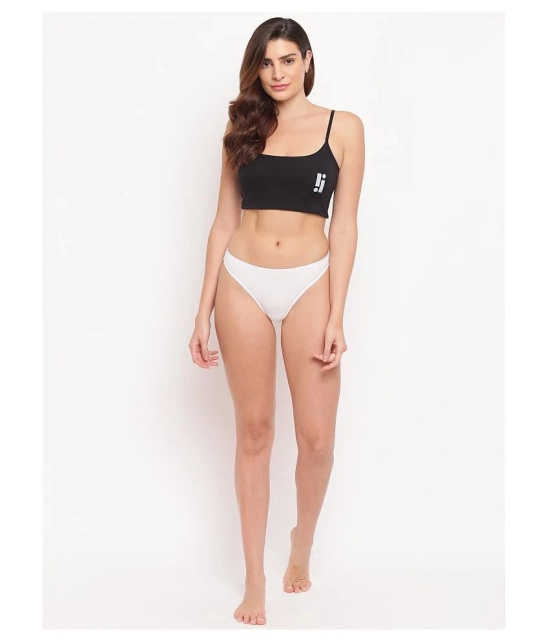 BASIICS By La Intimo Cotton Lycra Thongs - M