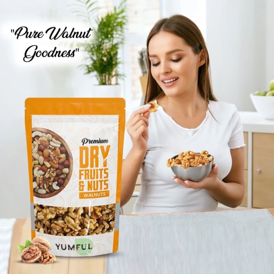 Yumful 250gm Walnut Without Shell Quarter Kernels | Kashmiri Quarter Akhrot Giri | Walnut Kernels, Walnut Kernels