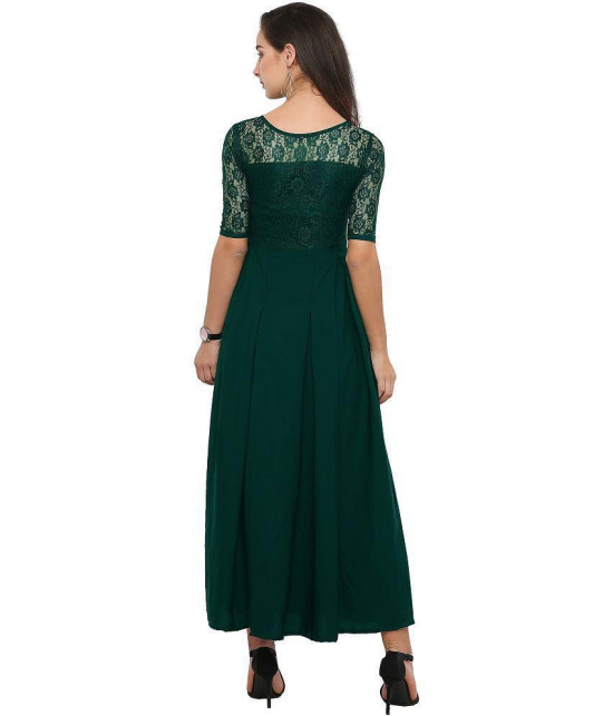 Sheetal associates - Green Crepe Women's Gown ( Pack of 1 ) - None