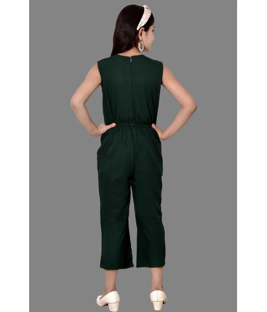 Arshia Fashions - Green Crepe Girls Jumpsuit ( Pack of 1 ) - None