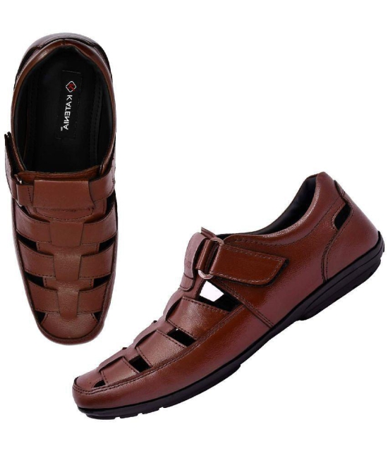 KATENIA Brown Leather Sandals - None