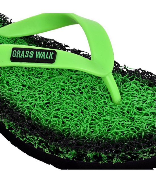 GRASS WALK - Green Men's Thong Flip Flop - None