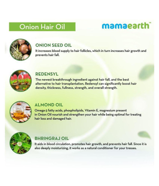 Mamaearth Onion Hair Oil for hair growth with Onion & Redensyl for Hair Fall Control - 250ml