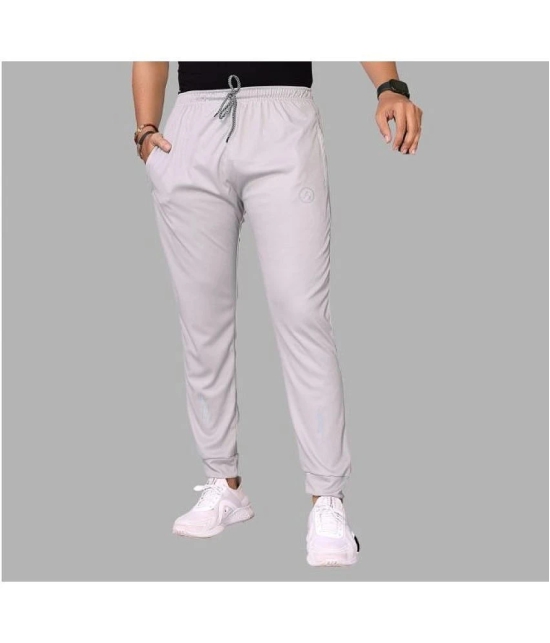 Anand Light Grey Lycra Mens Joggers ( Pack of 1 ) - None