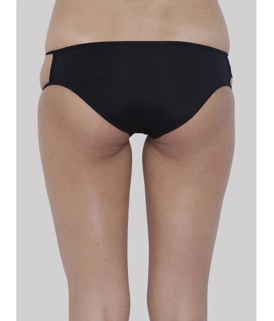 BASIICS By La Intimo - Black BCPBK03 Polyester Solid Womens Hipster ( Pack of 1 ) - None