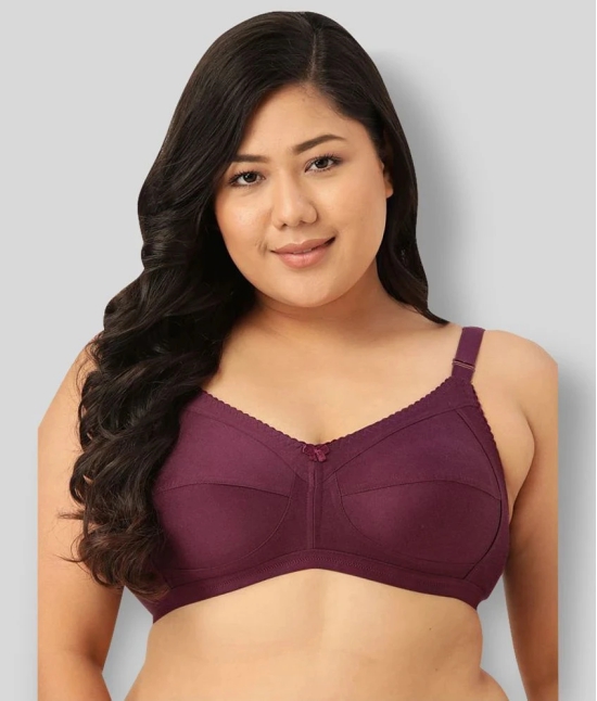 Leading Lady - Purple Cotton Non - Padded Womens T-Shirt Bra ( Pack of 1 ) - 48B