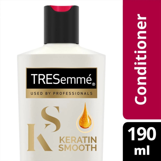 Tresemme Keratin Smooth Conditioner 190 Ml- With Keratin & Argan Oil For Straight- Shiny Hair - Nourishes Dry Hair & Controls Frizz- For Men & Women