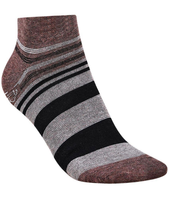 Dollar - Cotton Men's Striped Multicolor Ankle Length Socks ( Pack of 3 ) - Multicolor