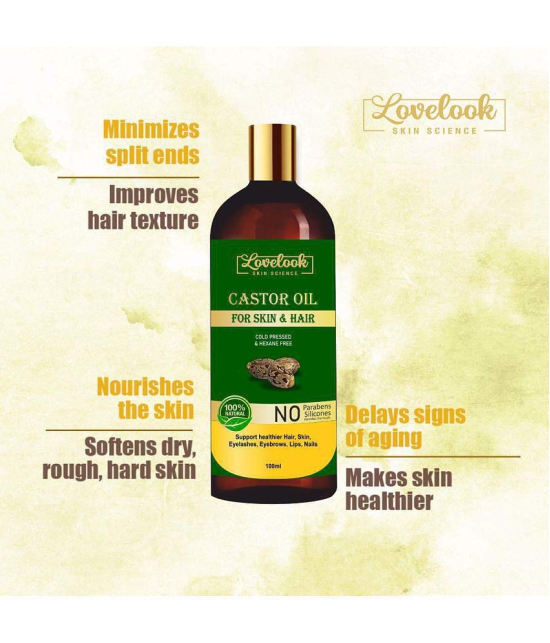 Lovelook Premium Cold Pressed Castor Oil - Pure 100 mL