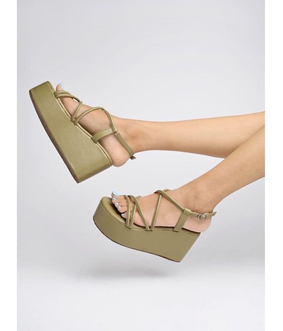 Shoetopia - Green Women''s Sandal Heels - None