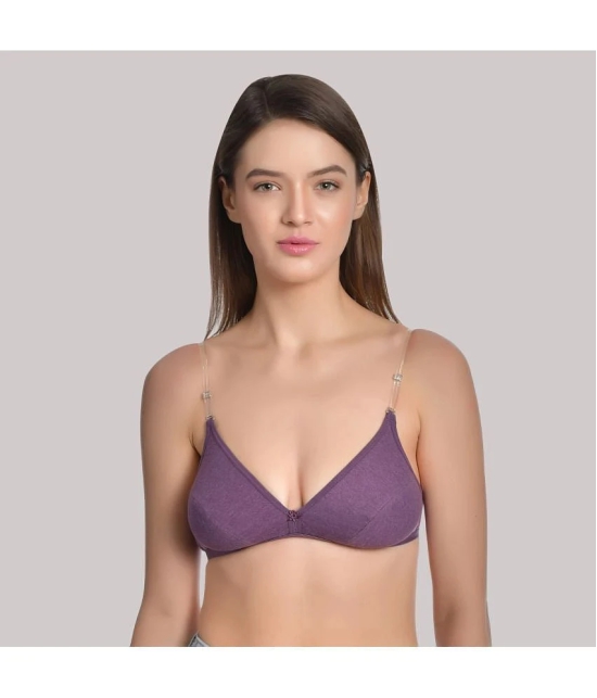 AIMLY - Multicolor Cotton Blend Non Padded Womens T-Shirt Bra ( Pack of 2 ) - None