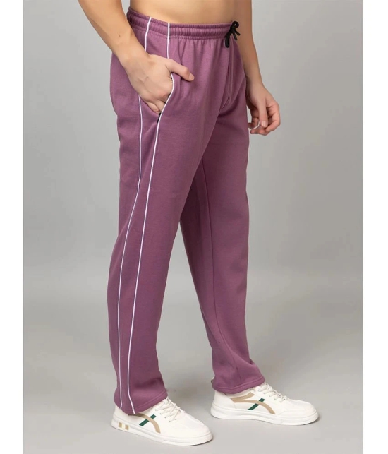 YHA Mauve Fleece Mens Trackpants ( Pack of 1 ) - None