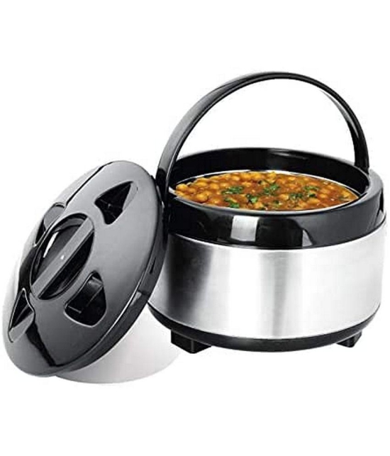 TISYAA Casserole with lid & Handle Assorted Steel Serve Casserole ( Set of 1 , 2000 mL ) - Assorted