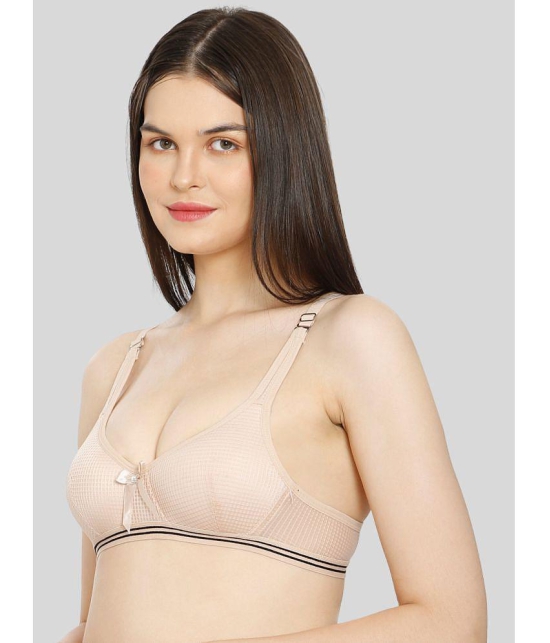 ILRASO - Beige Cotton Blend Lightly Padded Women's Plunge Bra ( Pack of 1 ) - None