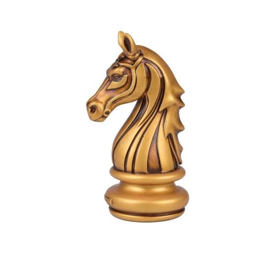 Artarium Knight Horse Chess Piece Statue Sculpture Collectible Figurine for Car Dashboard- Pack of 1 (Antique)