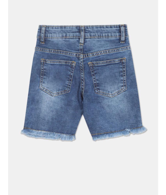 Boys Blue Mid Rise Denim Shorts - None