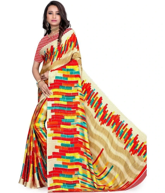 LEELAVATI - Multicolor Crepe Saree With Blouse Piece ( Pack of 1 ) - Multicolor