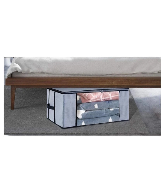 SH. NASIMA Set of 06 Underbed Storage Bag, Storage Organizer, Blanket Cover with Front Handle