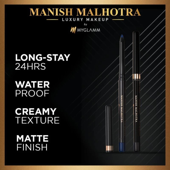 Manish Malhotra 24H Kajal Eyeliner  Black Diamond